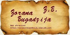 Zorana Bugadžija vizit kartica